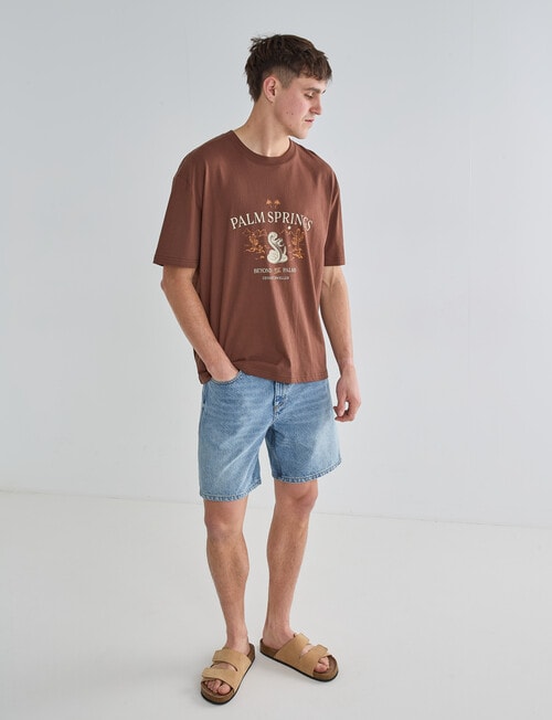 Gasoline Printed Tee, Espresso product photo View 03 L