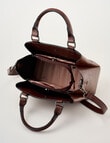 Pronta Moda Classic Shopper Bag, Tan product photo View 06 S