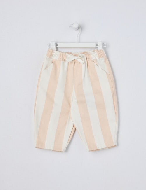 Teeny Weeny Sail Away Wide Stripe Pant, Peach product photo