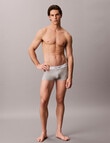 Calvin Klein Icon Script Low Rise Trunk, 3-Pack, Black, Grey Heather & Sapphire product photo View 02 S