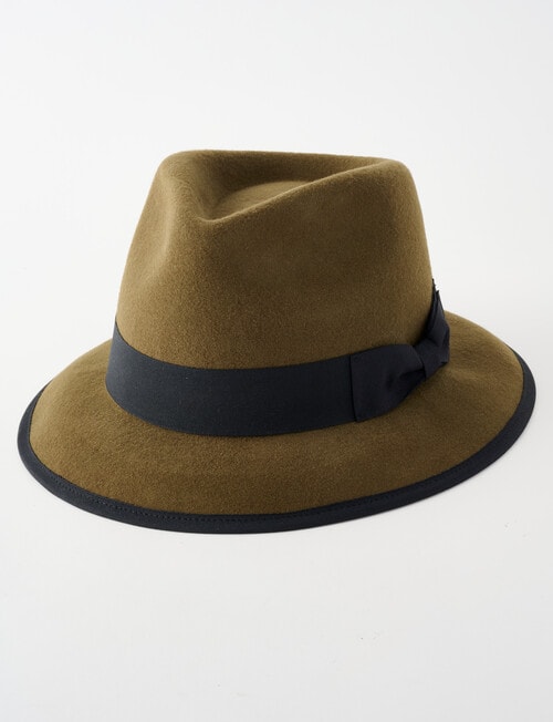 Gasoline Fedora Hat, Olive product photo