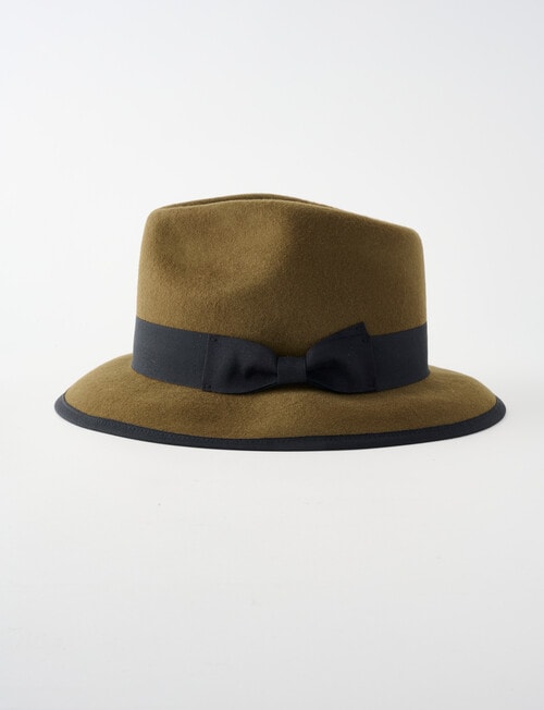 Gasoline Fedora Hat, Olive product photo View 02 L