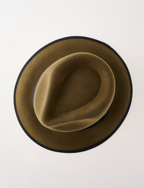 Gasoline Fedora Hat, Olive product photo View 04 L