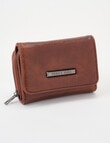 Pronta Moda Small Flap Zip Around Wallet, Tan product photo