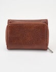 Pronta Moda Small Flap Zip Around Wallet, Tan product photo View 02 S