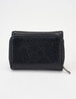 Pronta Moda Small Flap Zip Around Wallet, Black product photo View 02 S