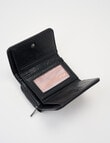 Pronta Moda Small Flap Zip Around Wallet, Black product photo View 04 S