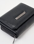 Pronta Moda Small Flap Zip Around Wallet, Black product photo View 05 S