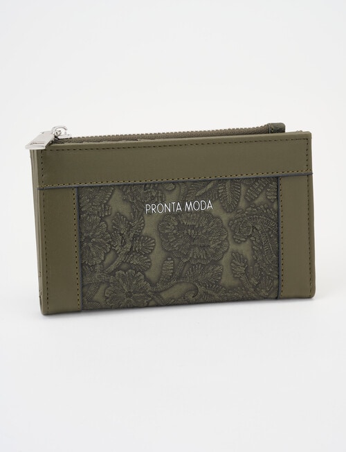 Pronta Moda Mid Size Open Wallet, Avocado product photo