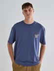 Gasoline Printed Tee, Blue product photo View 04 S