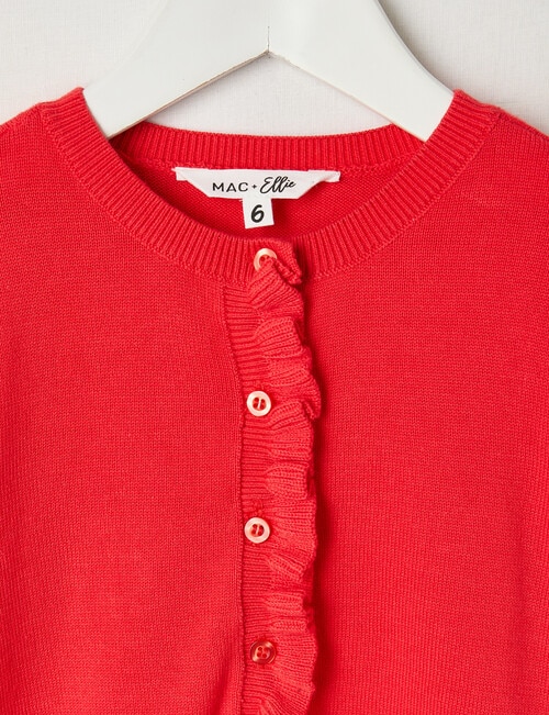 Mac & Ellie Frill Cardigan, Red product photo View 02 L