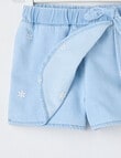 Mac & Ellie Daisies Denim Skort, Light Blue product photo View 02 S
