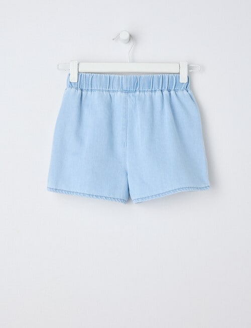 Mac & Ellie Daisies Denim Skort, Light Blue product photo View 03 L