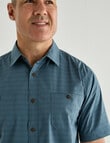 Kauri Trail Base Stretch Short Sleeve Shirt, Teal product photo View 04 S