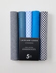 Laidlaw + Leeds 5-Pack Hankies, Blue product photo