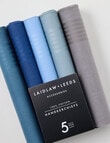 Laidlaw + Leeds 5-Pack Hankies, Blue product photo View 02 S