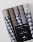 Laidlaw + Leeds 5-Pack Hankies, Grey product photo View 02 S