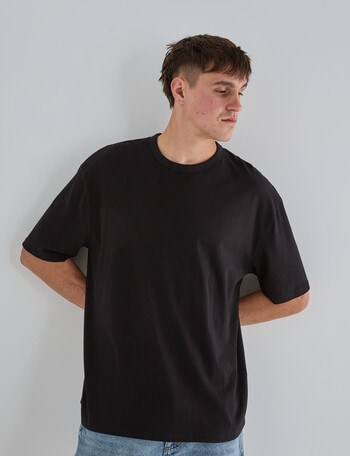 Gasoline Relaxed Ryder Tee, Black product photo