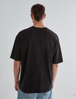 Gasoline Relaxed Ryder Tee, Black product photo View 02 S