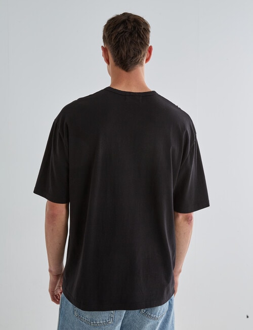 Gasoline Relaxed Ryder Tee, Black product photo View 02 L