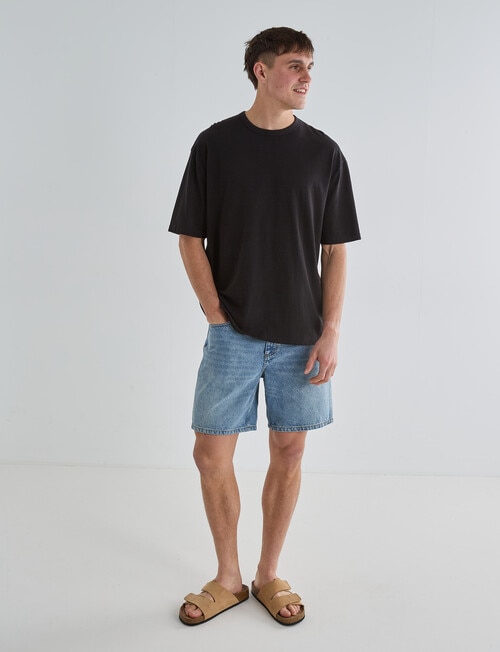 Gasoline Relaxed Ryder Tee, Black product photo View 03 L