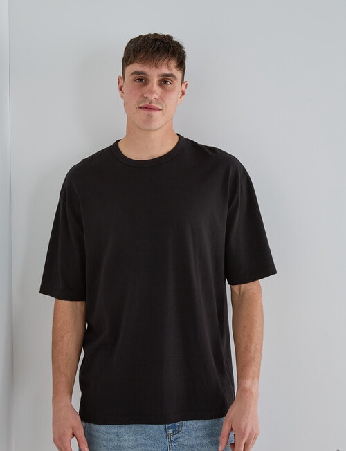 Gasoline Relaxed Ryder Tee, Black product photo View 04 L