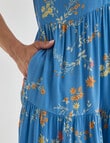 Whistle Floral Babydoll Dress, Blue product photo View 05 S