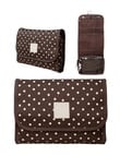 Tender Love + Carry Polka Roll-Up Toiletry Bag, Chocolate Oat product photo