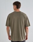 Gasoline Relaxed Ryder Tee, Bark product photo View 02 S