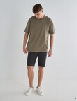 Gasoline Relaxed Ryder Tee, Bark product photo View 03 S