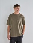 Gasoline Relaxed Ryder Tee, Bark product photo View 04 S