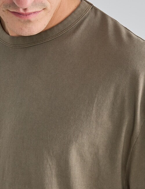 Gasoline Relaxed Ryder Tee, Bark product photo View 05 L