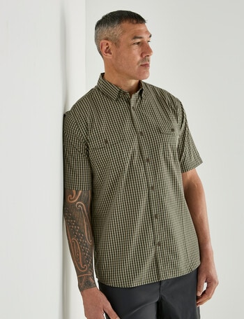 Kauri Trail Cooper Short Sleeve Shirt, Khaki product photo