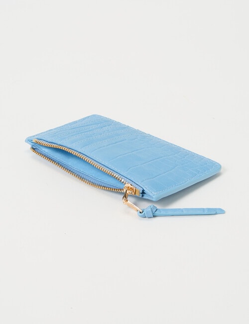 Boston + Bailey Card Holder with Zip Pocket, Light Blue product photo View 03 L