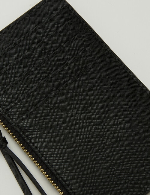 Boston + Bailey Card Holder with Zip Pocket, Black product photo View 05 L