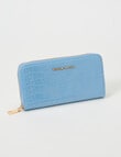 Boston + Bailey Large Zip Around Wallet, Light Blue product photo