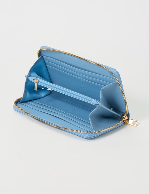 Boston + Bailey Large Zip Around Wallet, Light Blue product photo View 03 L