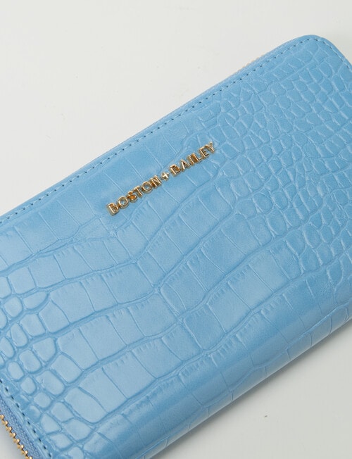 Boston + Bailey Large Zip Around Wallet, Light Blue product photo View 04 L