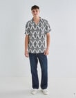Gasoline Paisley Short Sleeve Shirt, White product photo View 03 S