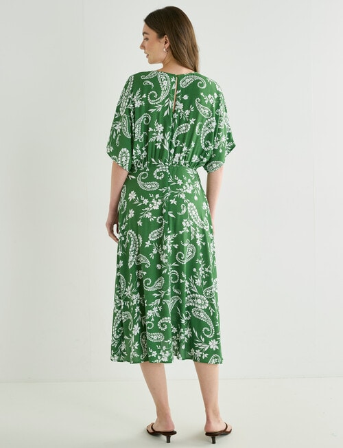 Whistle Paisley Empire Dress, Green Apple product photo View 02 L