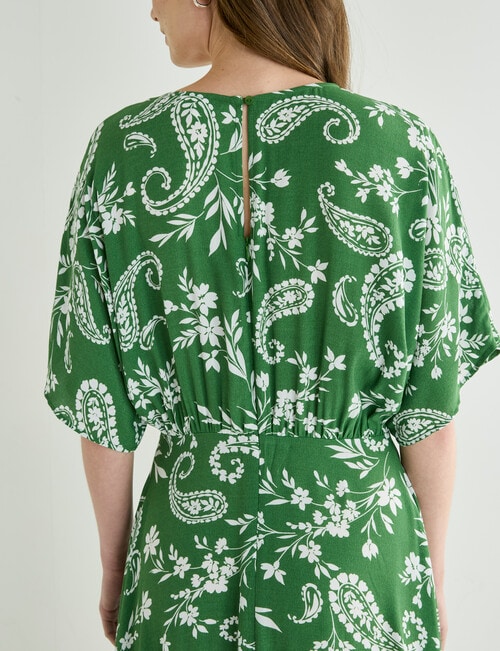 Whistle Paisley Empire Dress, Green Apple product photo View 05 L