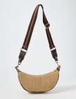 Zest Straw Crossbody Bag, Chocolate product photo View 03 S