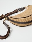 Zest Straw Crossbody Bag, Chocolate product photo View 05 S