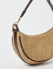 Zest Straw Crossbody Bag, Chocolate product photo View 08 S