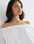 Whistle Off Shoulder Top, White product photo View 04 S