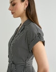 Oliver Black Stripe Shirtdress, Black & White product photo View 07 S