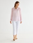 Ella J Spliced Stripe Shirt, Pink Stripe product photo View 03 S