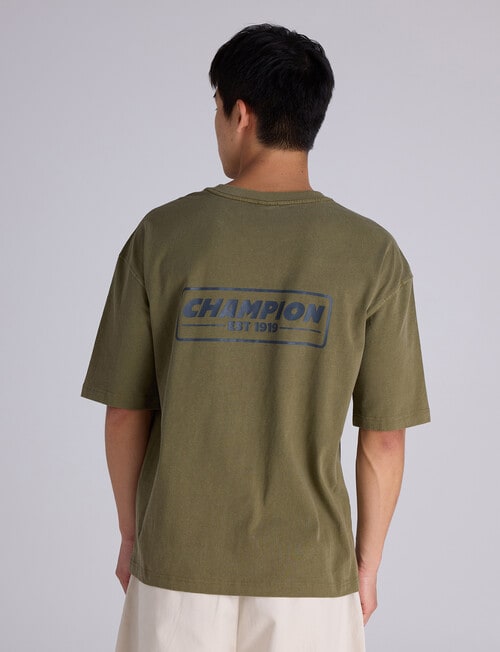 Champion Rochester MR Hype Tee, Fossil Leaf Green product photo View 03 L