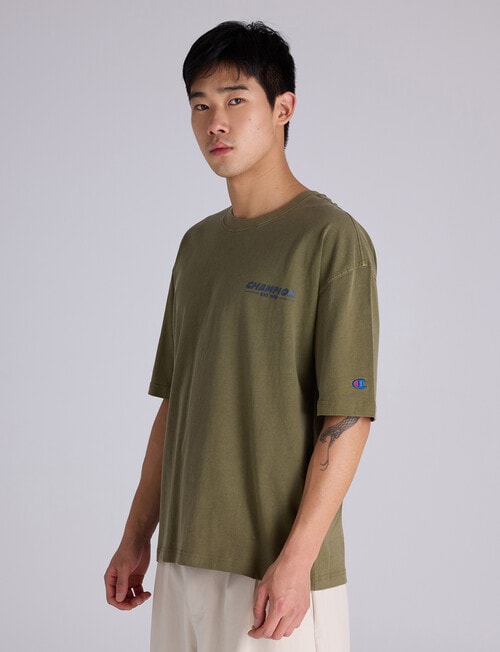 Champion Rochester MR Hype Tee, Fossil Leaf Green product photo View 02 L