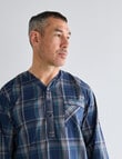 Chisel Woven Check Nightshirt, Navy & Teal product photo View 04 S
